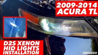 Установка ксеноновых фар HID на ACURA TL D2S 2009-2014