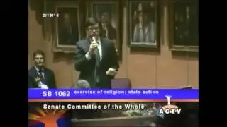 Arizona Senate Floor Debate - Senator Steve Farley supports an attempt to amend SB 1062