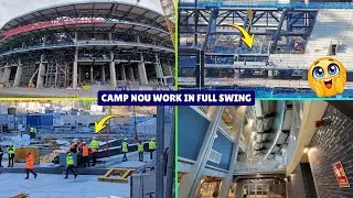 Camp Nou Construction Surges Forward : Stands, Glass & Compression Ring in Action