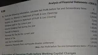 Cash flow statement #Solution 