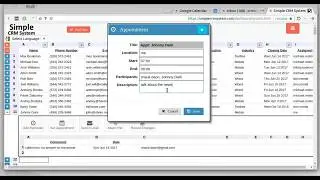 Sync Simple CRM System Calendar with Google Calendar
