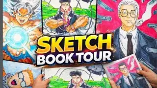 My BEST Sketchbook Tour! 🎨 Anime & Realism (DOMS + Camel)#art#animeart #animedrawing 