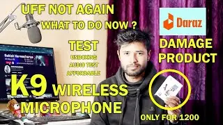 K9 Wireless Microphone Full Review | For Youtube | Damage Product | Daraz |  Nepal