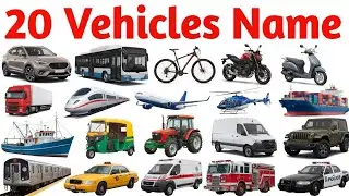 Vehicles Names in English with Pictures | Transport Names for Kids | Preschool Learning
