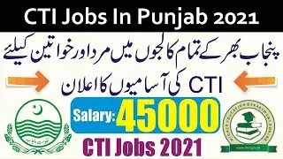 CTI Jobs In Punjab 2021 | College Teachers internees | Latest CTI Jobs 2021