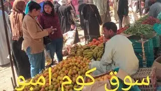 اسوان بلدنا جولة جديدة في سوق الخميس الشعبي في كوم أمبو 2024/3/7 Aswan Egyptian streets