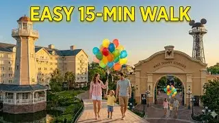 Walking from Newport Bay Club to Walt Disney Studios (Disneyland Paris)