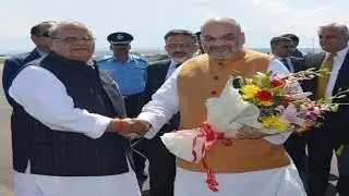 Amit Shah reaches Srinagar on two-day J&K visit