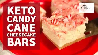 Keto Candy Cane Cheesecake Bars #ketorecipes #ketoholidayrecipes #ketodiet #lowcarb