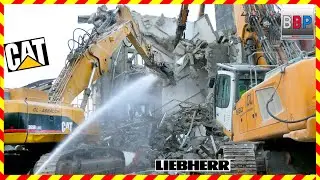 CAT 365B, Liebherr R 950 - Abbruch Kaufhof Bad Cannstatt, 19.12.2022. #9