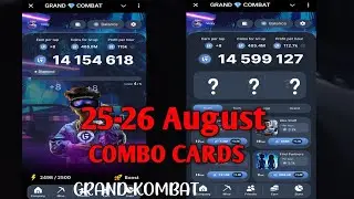 GRAND KOMBAT 26 AUGUST COMBO CARD | GRAND KOMBAT WITHDRAWAL | HAMSTER KOMBAT LIST DATE| #grandkombat