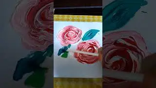 Rose 🌹 easy painting for beginning #shorts #satisfying #rose #creative #painting #diy