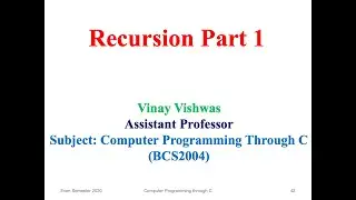 Recursion Part 1