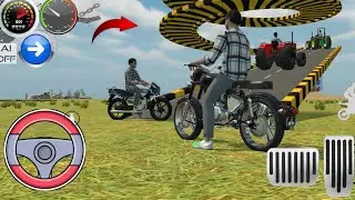 Round pull 💯 challenging from tow tractor 🛻and bullet yamaha in game 🎯