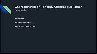 5.3 Profit-Maximizing Behavior in Perfectly Competitive Markets