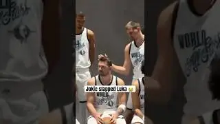 Jokić messing with Luka 🤣 (via @NBA)