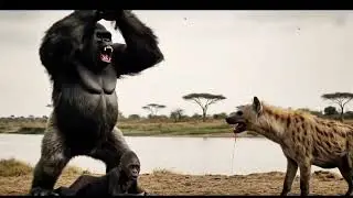 Angry gorilla animal battle power comparison