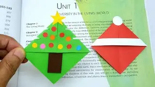 How to make Christmas corner bookmarks, easy ,diy ,paper crafts