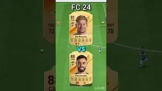 EA FC 24 De bruyne VS Bruno Fernandes #shorts #football #eafc24