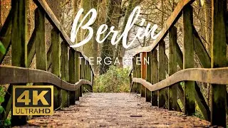 [4K] Tiergarten giant urban garden in Berlin Germany - Walking Tour