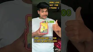 Wire Less Mic 🎙️ For IPhone 📱 Under ₹ 1,000 🤑🤑 | Vlogs & Motovlogs | #digitekmic