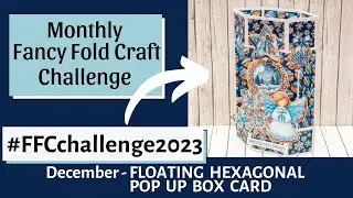 Суперпростая плавающая шестиугольная открытка-раскладушка 5x7 #ffcchallenge2023