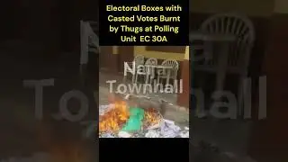 Electoral Boxes With Casted Votes Burnt By Thugs at Polling Unit EC 30A. #shortsfeed