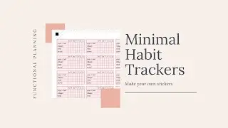 Minimal Planning | Habit Tracker Stickers