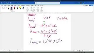 How to DETERMINE the WAVELENGTH and FREQUENCY at Maximum Radiation Intensity | Physical Chemistry