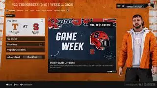 College Football 26 ps5 4K DYNASTY season 1 episode  Tennessee