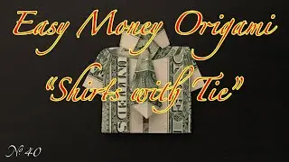 $1 Money Origami シャツ &ldquo;Shirts with Tie&rdquo; US dollar bill origami, Gift idea / お札で折り紙