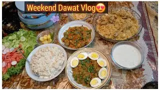 Weekend Dawat Vlog | 2 minutes mai Chocolate Brownie Banai😋😍🥰🤩🍰