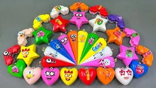 Satisfying Slime Color Mixing with Colourblocks, Alphablocks,  | Numberblocks CLAY ASMR