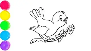 Simple Bird Drawing | Easy Bird Pencil Sketch and Shading | Sparrow Drawing #drawing