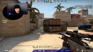hen1 jogando de scout e AWP com ping de 160, e strafe no clutch de ak