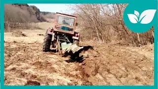 Plowing the new garden
