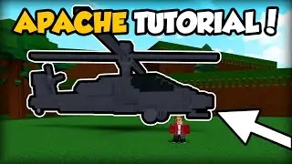 Как сделать вертолет AH-64 APACHE в игре Build a Boat!