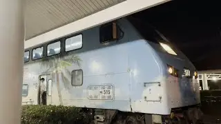 Tri-Rail P638 with Hyundai Rotem Cab Car 515 Departing Fort Lauderdale Airport Station