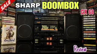 SHARP GX-68 Portable Stereo Boombox 🔊 | X-BASS | 10-Band Equalizer #vintage #music  #cassette 