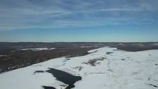Snowy drone ride from 522   Mississippi river 1/27/26