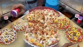Street Style Cheese Burst Pizza 🍕|| how to make pizza at home || pizza kaise banate hain|| Indian St