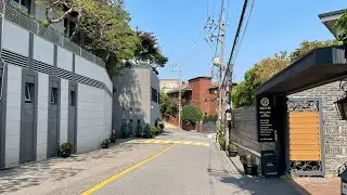 [4K] 서울 한남동 고급 빌라 부촌 산책 Korea Seoul Luxury Villa Buchon in Hannam-dong street walk