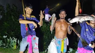সরাসরি বাংলাদেশের ঐতিহ্যবাহী টেটা দিয়ে মাছ শিকার/Bangladesh's Fishing Traditional Methods।