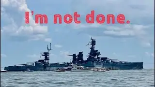 Battleship Texas in ship channel