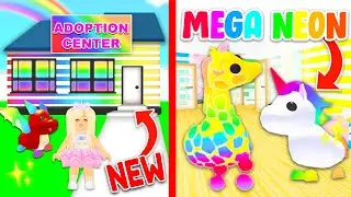 I Opened A *FREE* MEGA NEON PETS Adoption Center In Adopt Me! (Roblox)