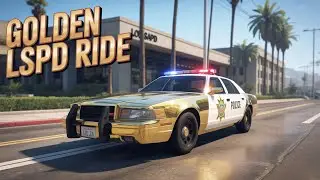 Unveiling the GOLDEN POLICE CAR in GTA V! 🚔✨ Modifying the LSPD Exclusive Gold Plated Vehicle! #GFDO