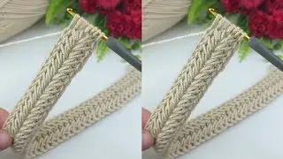 Wow!!!Tunisian Crochet Magic in.💜 | Strap or Headband #crochet  #knitting 