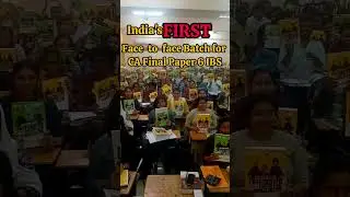 India's First Face-to-face batch for CA Final Paper 6 IBS | #icai #thrissur #cafinal