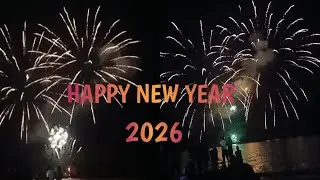 Фейерверк на пляже Пейджи в Сент-Мэри в канун Нового года 2025 #фейерверк #новыйгод