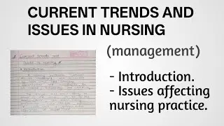 Current trends and issues in nursing. #management #nursing #bscnursing #education #exam